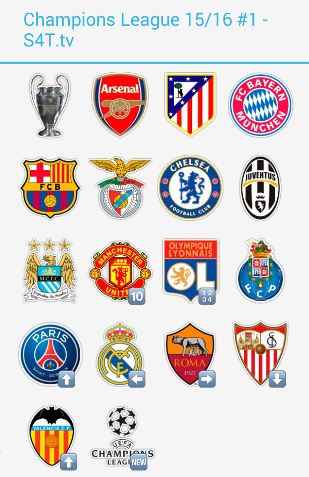 Champions League 15/16 Pack1 Stickers