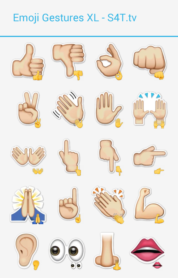 Emoji Gestures XL Stickers