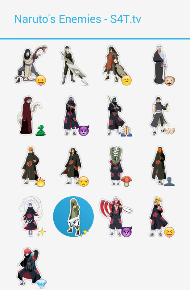 Naruto Enemies Stickers