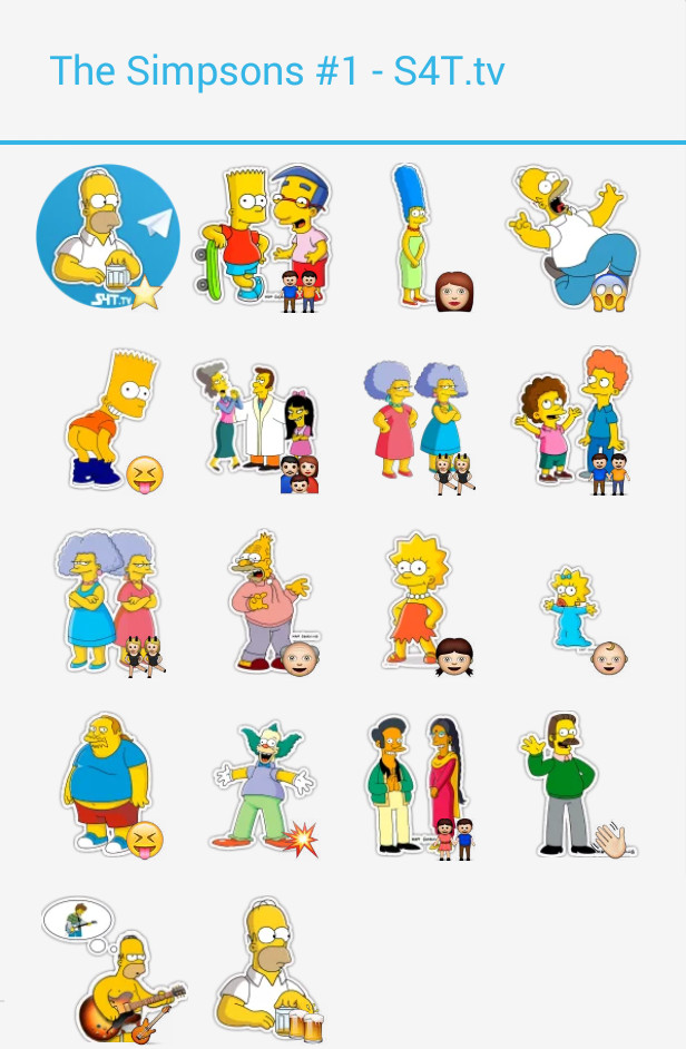The Simpsons Pack 1 Stickers